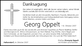 Anzeige von Georg Oppelt von MGO