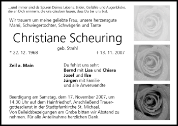 Anzeige von Christiane Scheuring von MGO
