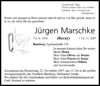 Anzeige von Jürgen Marschke von MGO