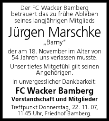 Anzeige von Jürgen Marschke von MGO