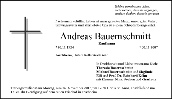 Anzeige von Andreas Bauemschmitt von MGO