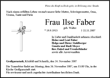 Anzeige von Ilse Faber von MGO