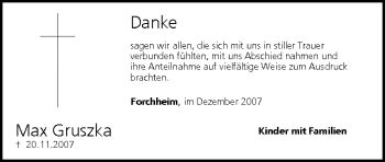Anzeige von Max Gruszka von MGO