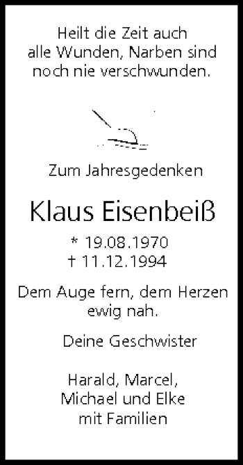 Anzeige von Klaus Eisenbeiß von MGO