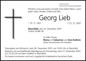 Anzeige von Georg Lieb von MGO