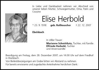 Anzeige von Elise Herbold von MGO