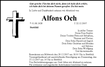 Anzeige von Alfons Och von MGO