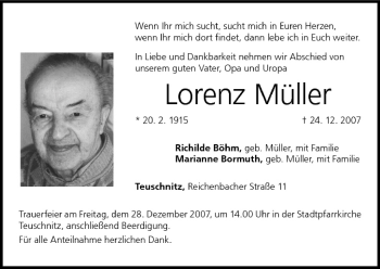 Anzeige von Lorenz Müller von MGO