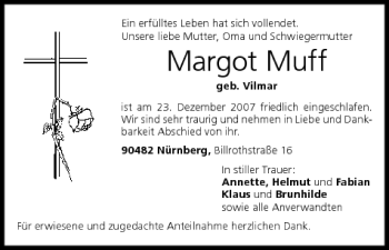 Anzeige von Margot Muff von MGO