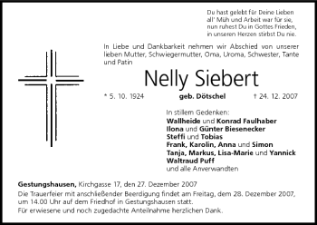 Anzeige von Nelly Siebert von MGO