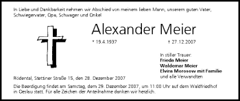 Anzeige von Alexander Meier von MGO