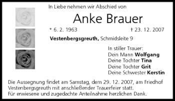Anzeige von Anke Brauer von MGO