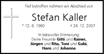 Anzeige von Stefan Kaller von MGO