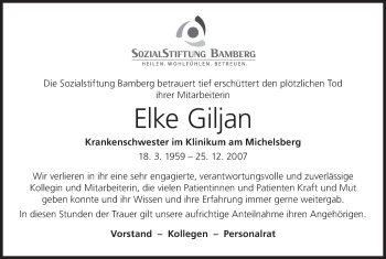 Anzeige von Elke Giljan von MGO