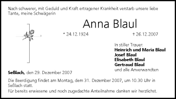 Anzeige von Anna Blaul von MGO