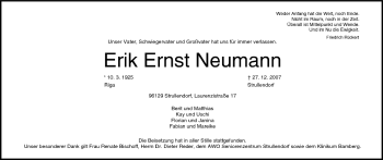 Anzeige von Erik Ernst Neumann von MGO