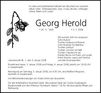 Anzeige von Georg Herold von MGO