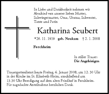 Anzeige von Katharina Seubert von MGO