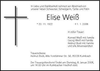 Anzeige von Elise Weiß von MGO