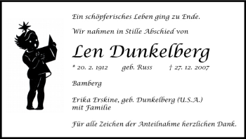 Anzeige von Len Dunkelberg von MGO