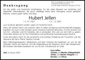 Anzeige von Hubert Jellen von MGO