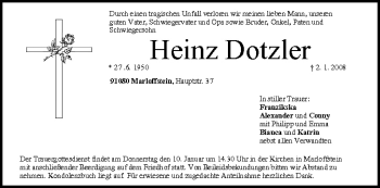 Anzeige von Heinz Dotzler von MGO
