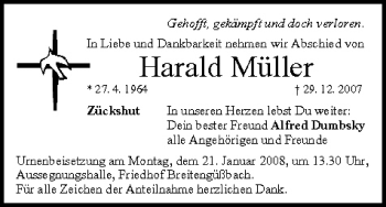 Anzeige von Harald Müller von MGO