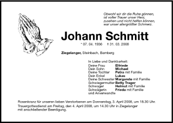 Anzeige von Johann Schmitt von MGO