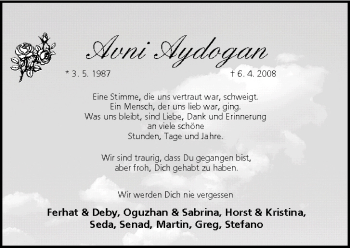 Anzeige von Avni Aydogan von MGO