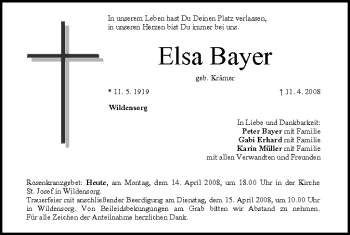 Anzeige von Elsa Bayer von MGO