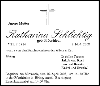 Anzeige von Katharina Schlichtig von MGO