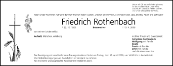Anzeige von Friedrich Rothenbach von MGO