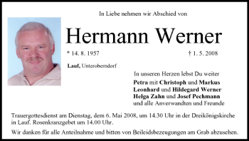 Anzeige von Hermann Werner von MGO