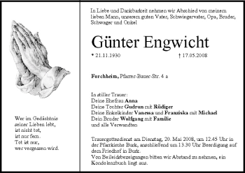 Anzeige von Günter Engwicht von MGO