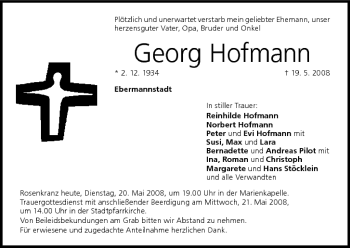 Anzeige von Georg Hofmann von MGO