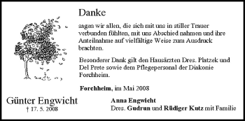 Anzeige von Günter Engwicht von MGO