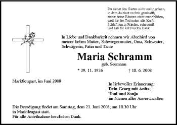Anzeige von Maria Schramm von MGO