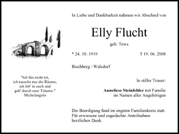 Anzeige von Elly Flucht von MGO