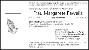 Anzeige von Margarete Rawella von MGO
