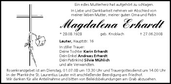 Anzeige von Magdalena Erhardt von MGO