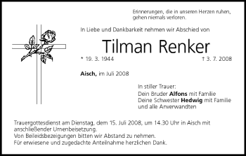 Anzeige von Tilman Renker von MGO