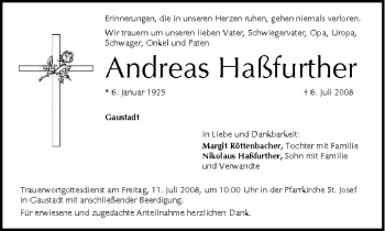 Anzeige von Andreas Haßfurther von MGO