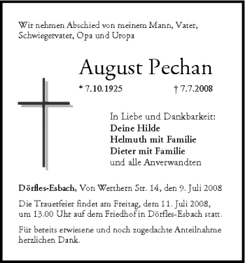 Anzeige von August Pechan von MGO
