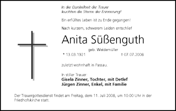 Anzeige von Anita Süßenguth von MGO