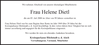 Anzeige von Helene Dietl von MGO