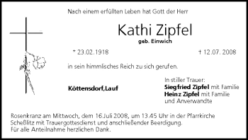 Anzeige von Kathi Zipfel von MGO
