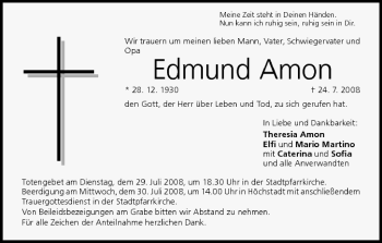Anzeige von Edmund Amon von MGO