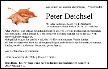 Anzeige von Peter Deichsel von MGO