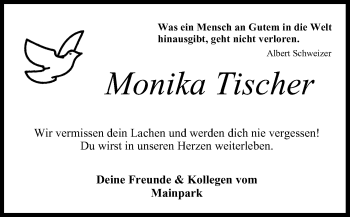 Anzeige von Monika Tischer von MGO