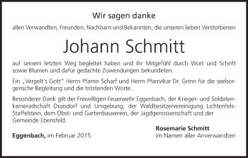 Anzeige von Johann Schmitt von MGO